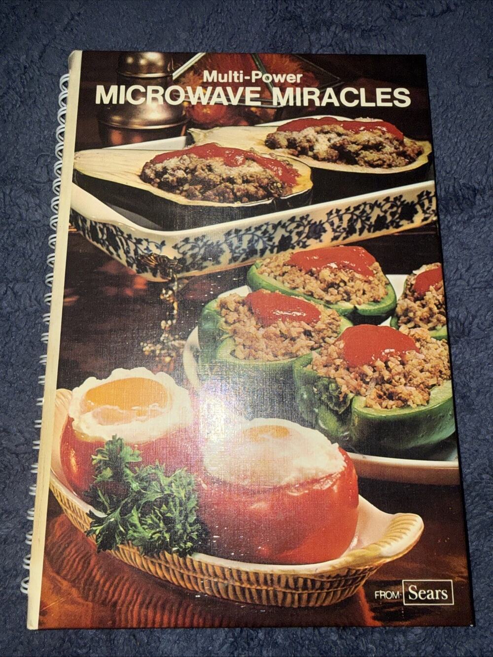 Vintage Sears Multi-Power Microwave Miracles Cookbook 1977 Defrosting Roasting